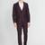 Self design textured single-breasted two-piece formal suit