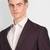 Self design textured single-breasted two-piece formal suit