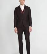 Tailored fit single-breasted formal 3-piece suit