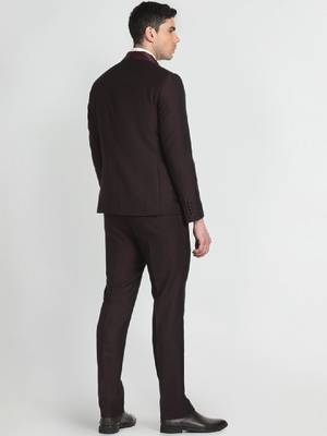 Tailored fit single-breasted formal 3-piece suit 4
