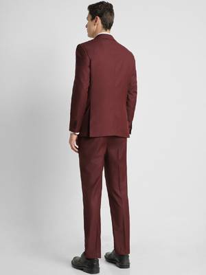 Slim fit single-breasted formal two piece suit 3