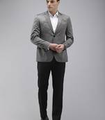 Regular fit notched lapel collar 2 piece party suit