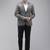 Regular fit notched lapel collar 2 piece party suit