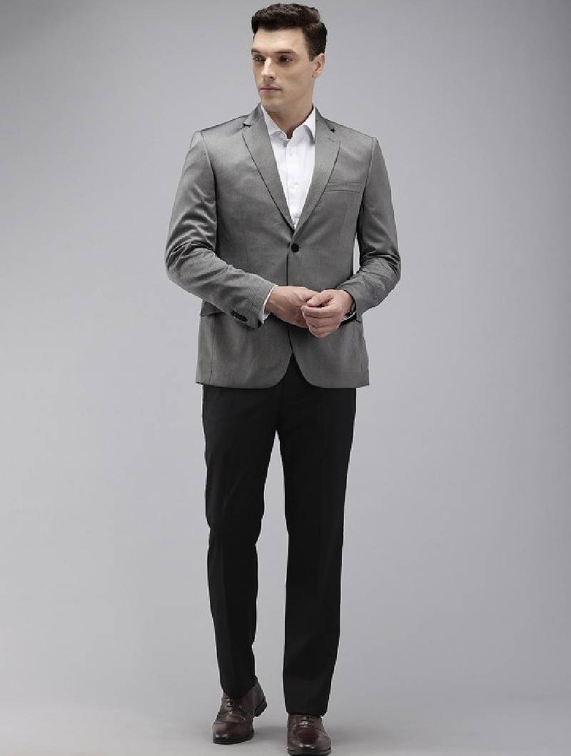 Regular fit notched lapel collar 2 piece party suit