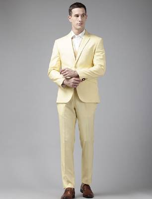 Notched lapel collar 2 piece formal suit 1