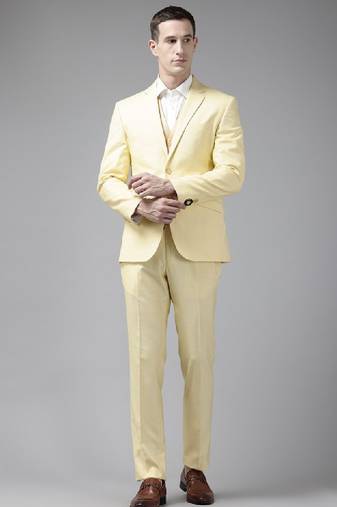 Notched lapel collar 2 piece formal suit