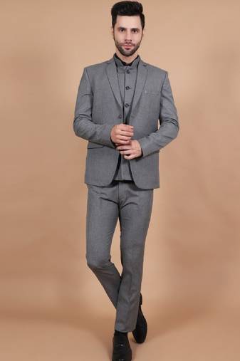 Single-breasted three-piece formal suit