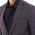 Men purple plain full sleeve lapel neck tailored fit suits