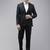 Checked notched lapel single-breasted formal 2 piece suits