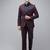 Checked super slim fit notched lapel collar 2 piece formal suit