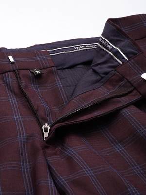 Checked super slim fit notched lapel collar 2 piece formal suit 3