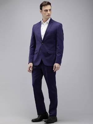 Notched lapel single-breasted formal 2 piece suits 1