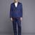 Contemporary fit self design textured single-breasted three-piece formal suit