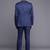 Contemporary fit self design textured single-breasted three-piece formal suit
