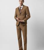 Men slim-fit single-breasted three-piece formal suit