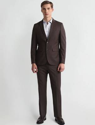 Check single-breasted blazer & trouser two-piece formal suit 1