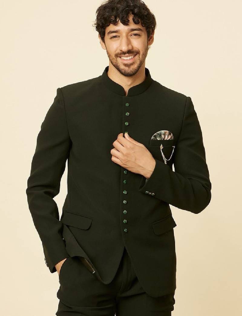 Bandhgala tailored-fit two piece suit