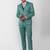 Notched lapel collar slim fit three piece party suit