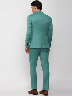 Notched lapel collar slim fit three piece party suit 3