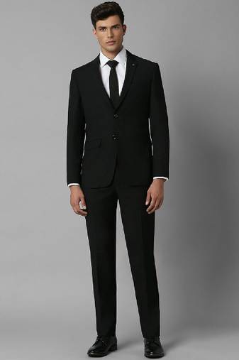 Men solid two piece single-breasted formal suits