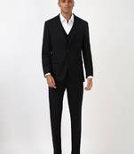 Men slim-fit single-breasted three-piece formal suit