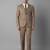 Men checked slim-fit single-breasted three-piece formal suit