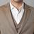 Men checked slim-fit single-breasted three-piece formal suit