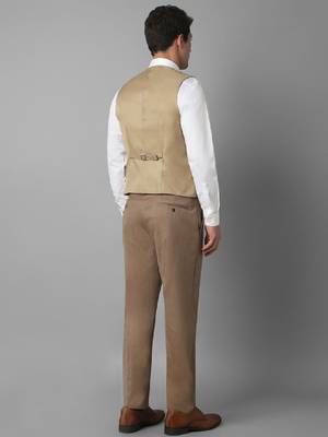 Men checked slim-fit single-breasted three-piece formal suit 4