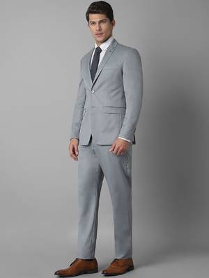 Slim-fit single-breasted two-piece formal suit 4