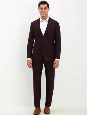 Checked slim-fit single-breasted formal suits 1