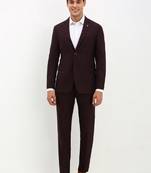 Checked slim-fit single-breasted formal suits