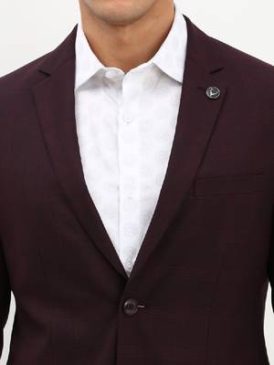 Checked slim-fit single-breasted formal suits 2