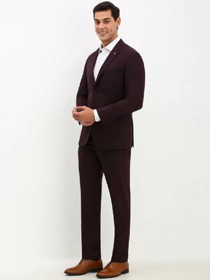Checked slim-fit single-breasted formal suits 4
