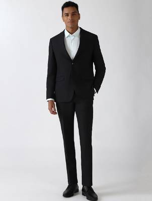 Slim-fit single-breasted two-piece formal suit 1