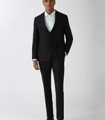 Slim-fit single-breasted two-piece formal suit