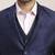 Men notched lapel long sleeves single-breasted three-piece party suit