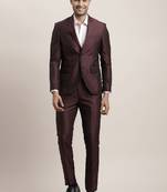 Men pure cotton single breasted two piece formal suit