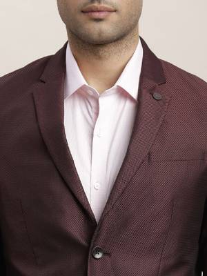 Men pure cotton single breasted two piece formal suit 2