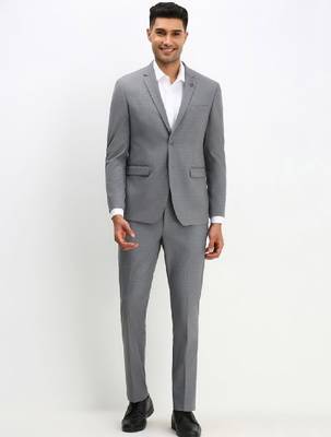 Slim-fit single-breasted two-piece formal suit 1