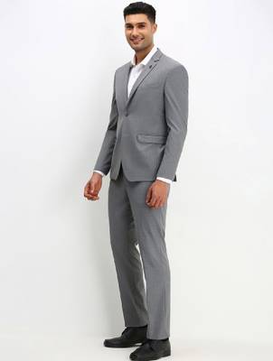 Slim-fit single-breasted two-piece formal suit 3