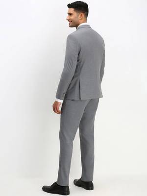 Slim-fit single-breasted two-piece formal suit 4
