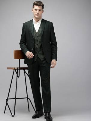 Single breasted slim fit 3-piece formal suit 1