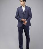 Super slim fit checked 3 piece formal suit