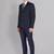 Men tailored regular fit patterned single breasted two piece suit