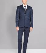 Men single-breasted cotton 3-piece long sleeves formal suit