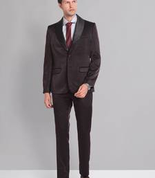 Men solid single-breasted two-piece formal suit