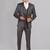 Men solid single-breasted reversible waistcoat three piece suit