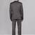 Men solid single-breasted reversible waistcoat three piece suit