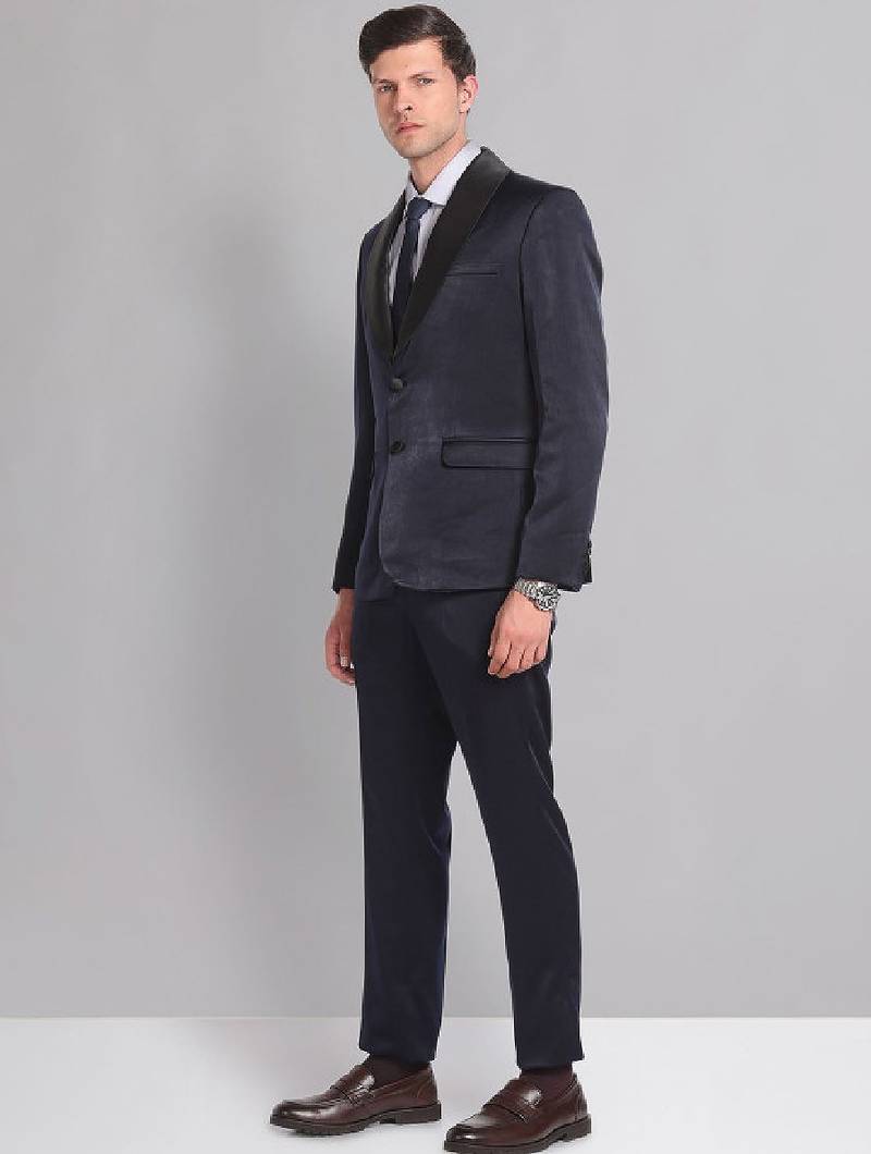 Men single-breasted two-piece suit