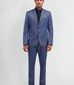 Men notched lapel tailored fit single-breasted two-piece suit